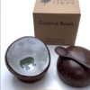 Silver elephant coconut bowl